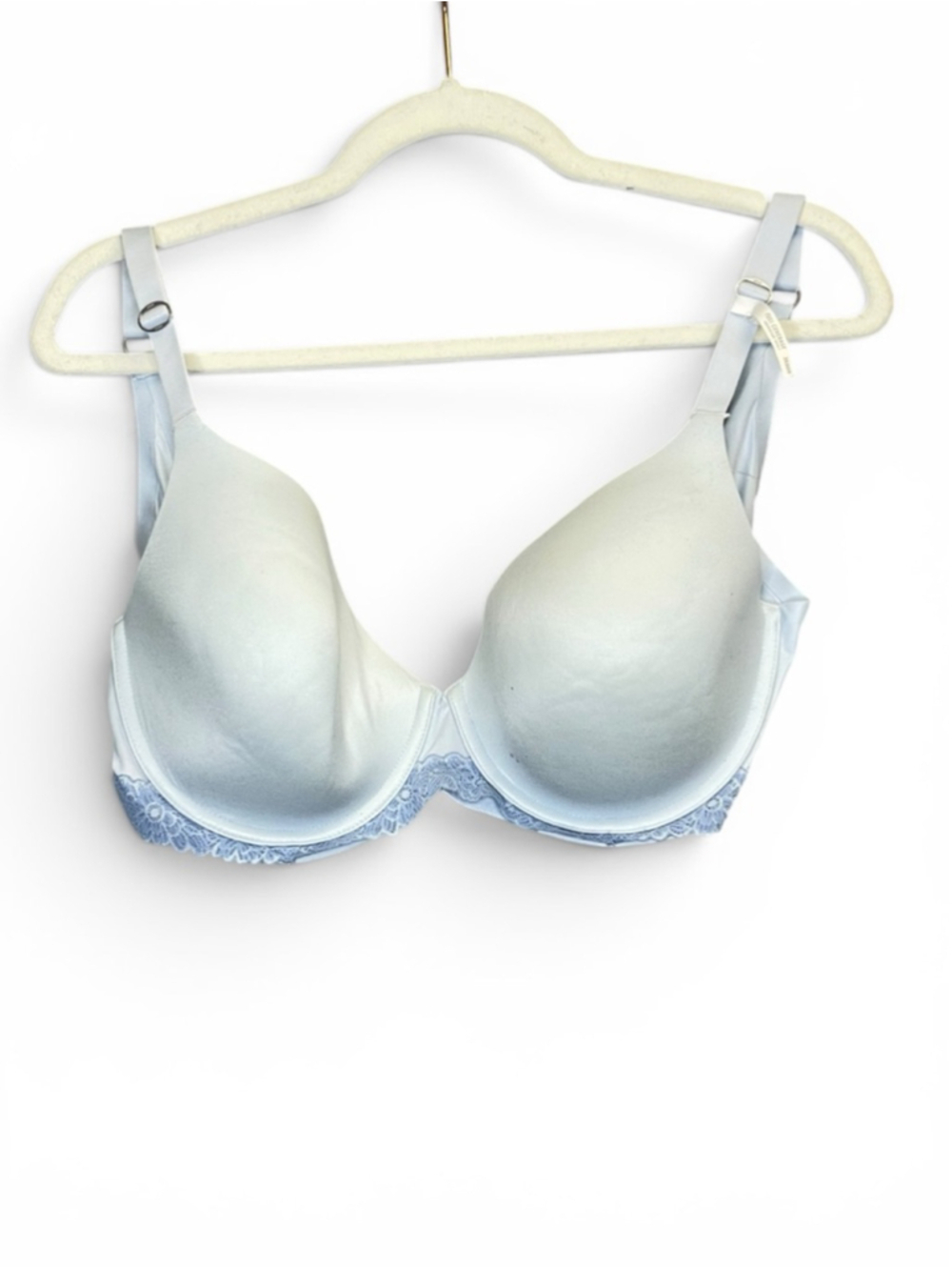 Aerie Real Sunnie Full Coverage Bra 36DDD Light Blue Lace
